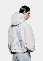 Mki Miyuki Zoku Flight Hoodie Grey - Image 2