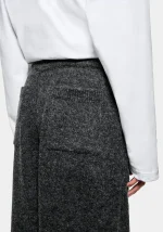 Mki Miyuki Zoku Mohair Blend Knit Wide Leg Joggers Charcoal