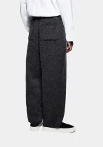 Mki Miyuki Zoku Mohair Blend Knit Wide Leg Joggers Charcoal - Image 5
