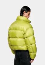 Mki Miyuki Zoku Translucent Funnel Neck Bubble Chartreuse Jacket - Image 3