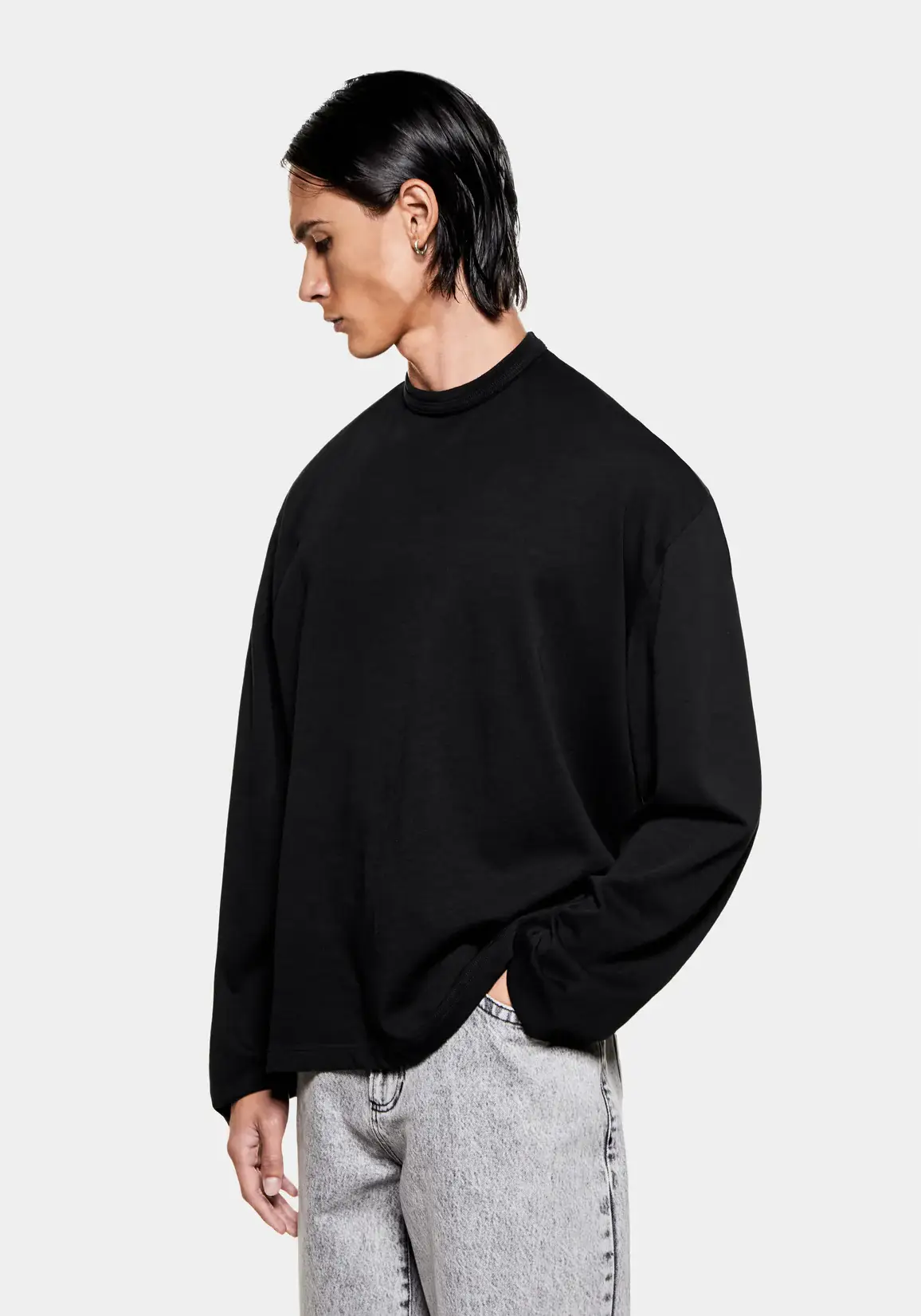 Mki Miyuki Zoku 220 Gsm Slub Longsleeve T-Shirt Black Mki Miyuki Zoku 220 Gsm Slub Longsleeve T-Shirt Black