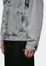 Mki Miyuki Zoku Denim Trucker Black Jacket - Image 2