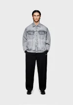 Mki Miyuki Zoku Denim Trucker Black Jacket