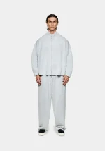 Mki Miyuki Zoku Mohair Blend Knit Track Jacket Grey Light