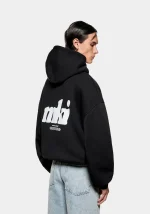 Mki Miyuki Zoku Stamp Hoodie Black - Image 2