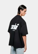 Mki Miyuki Zoku Stamp T-Shirt Black - Image 2