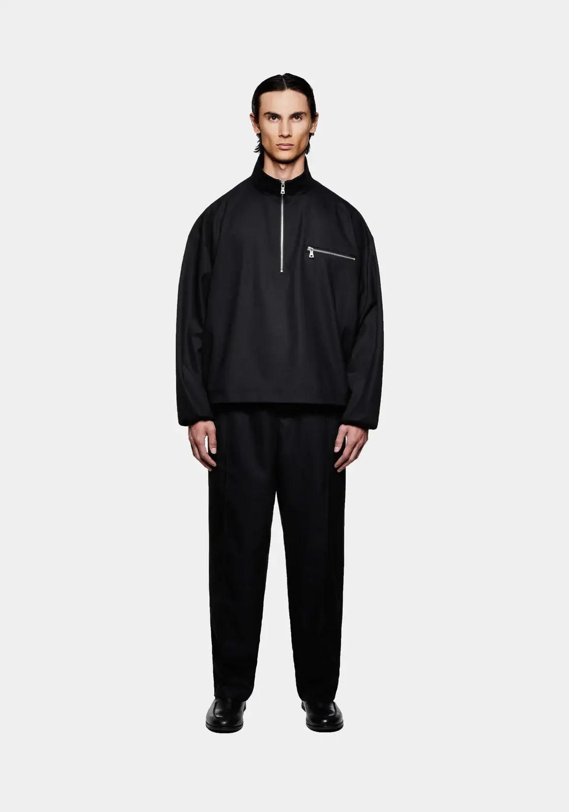 Mki Miyuki Zoku Suiting Quarter Jacket Zip (5) Mki Miyuki Zoku Suiting Quarter Jacket Zip