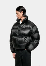 Mki Miyuki Zoku Translucent Funnel Neck Bubble Black Jacket - Image 5