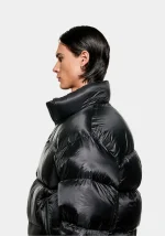 Mki Miyuki Zoku Translucent Funnel Neck Bubble Black Jacket - Image 3