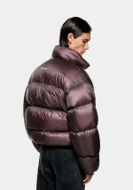 Mki Miyuki Zoku Translucent Funnel Neck Bubble  Raisin Jacket - Image 3