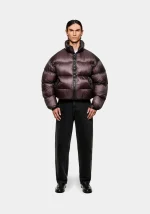 Mki Miyuki Zoku Translucent Funnel Neck Bubble Raisin Jacket