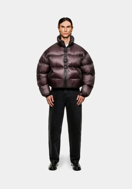 Mki Miyuki Zoku Translucent Funnel Neck Bubble Raisin Jacket