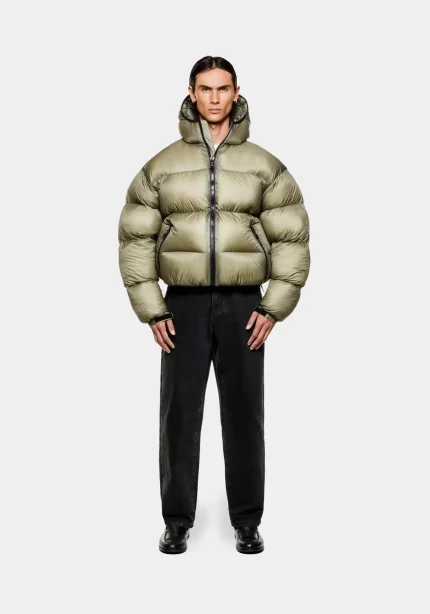Mki Miyuki Zoku Translucent Hooded Bubble Sage Jacket