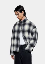 Mki Miyuki Zoku Wool Check  Jacket Track - Image 4