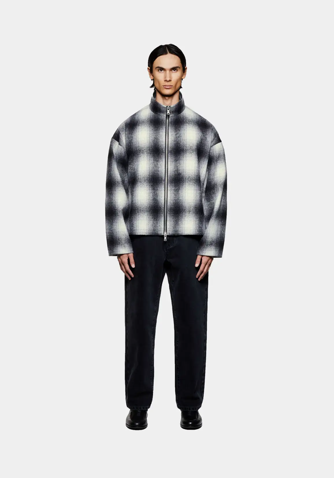 Mki Miyuki Zoku Wool Check Jacket Track (4) Mki Miyuki Zoku Wool Check Jacket Track
